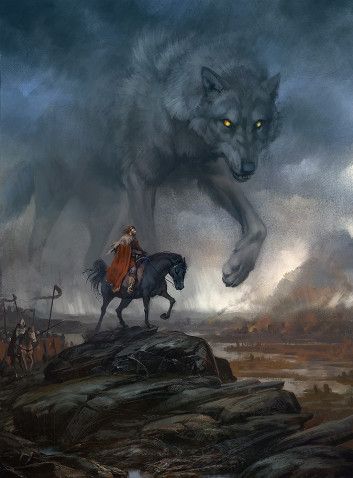 Fenrir loup dans la mythologie nordique